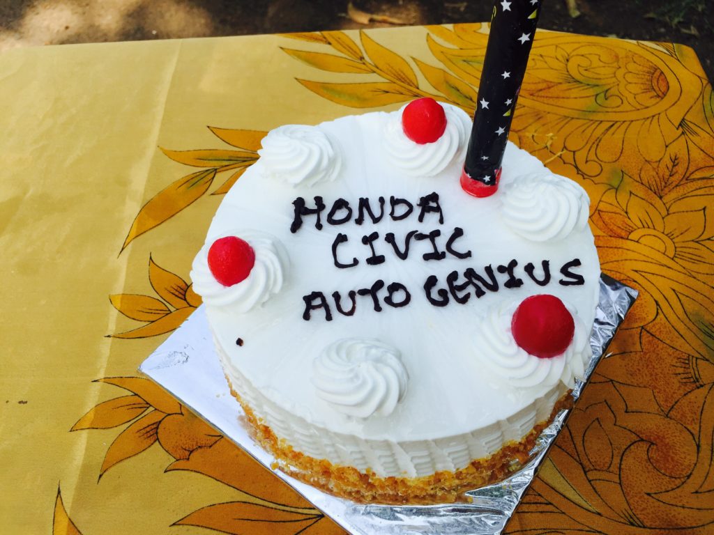 Autogenius Honda civic cake